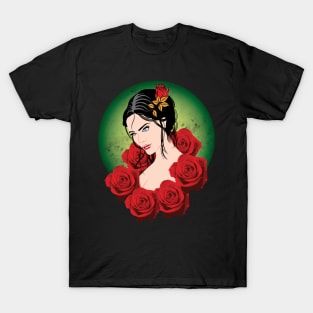 Girl and Flowers T-Shirt